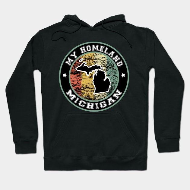 Homeland Michigan state USA vintage Hoodie by LiquidLine